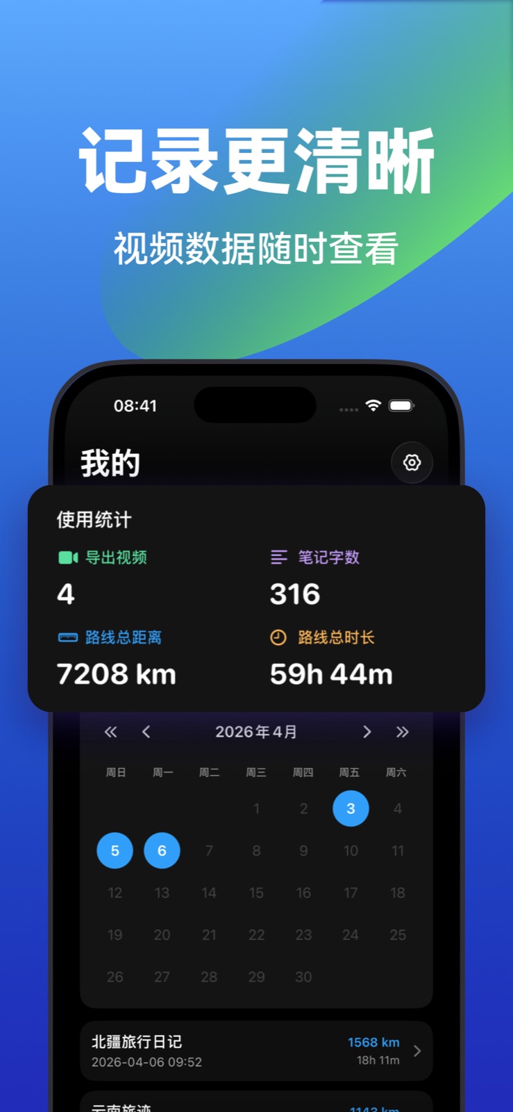 路线与视频使用统计