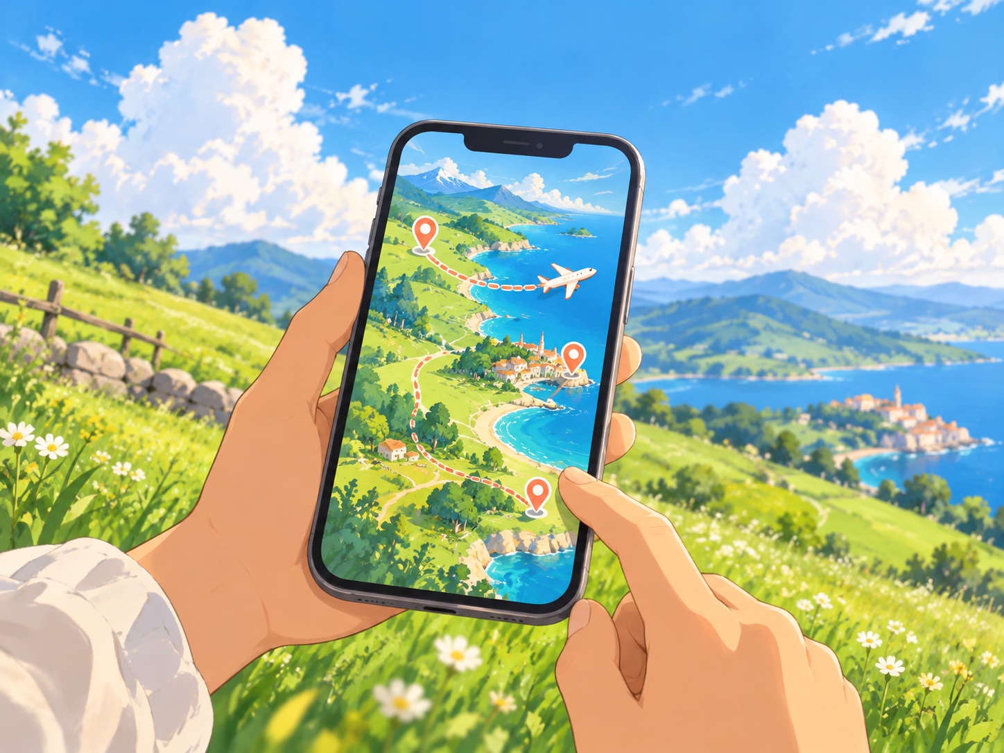 手机上预览地图路线动画